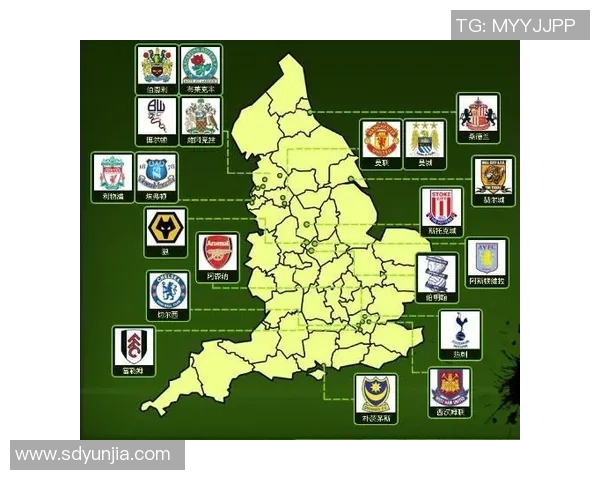 英超球队位置分布地图解析